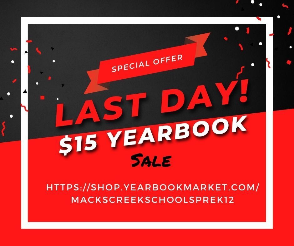 Last Day at $15 Yearbook Price