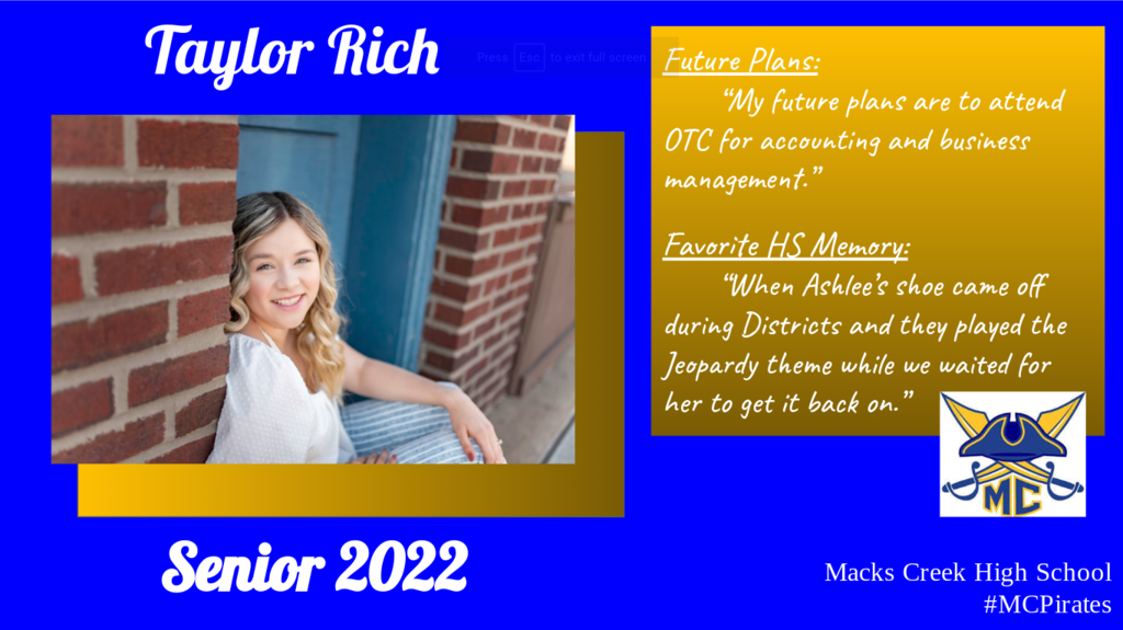 Taylor Rich Senior Spotlight