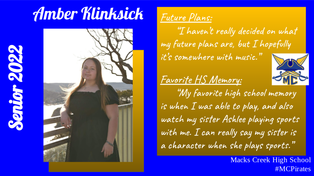 Amber Klinksick Senior Spotlight