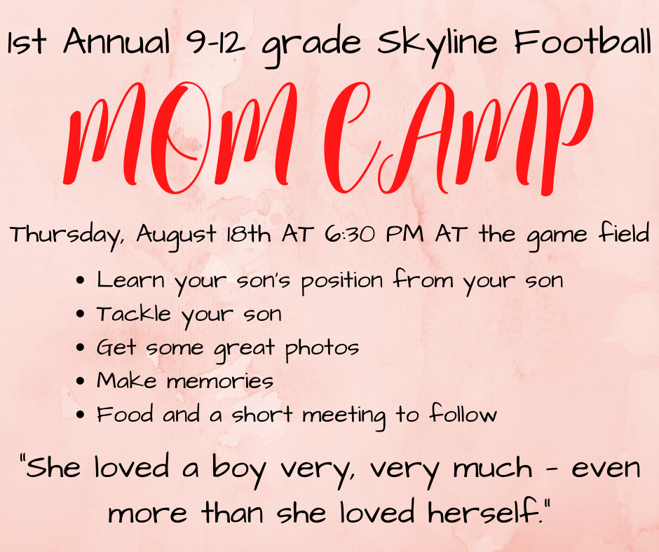 Mom Camp Flyer