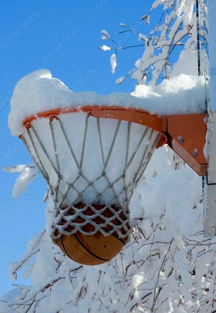 Snow filled hoop