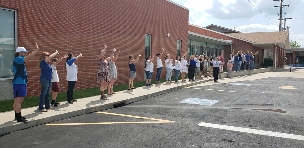 Teacher waving!